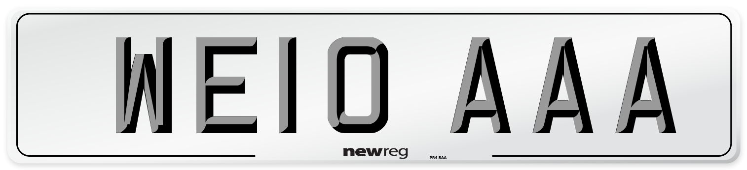 WE10 AAA Number Plate from New Reg
